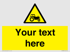 Custom warning farm machinery